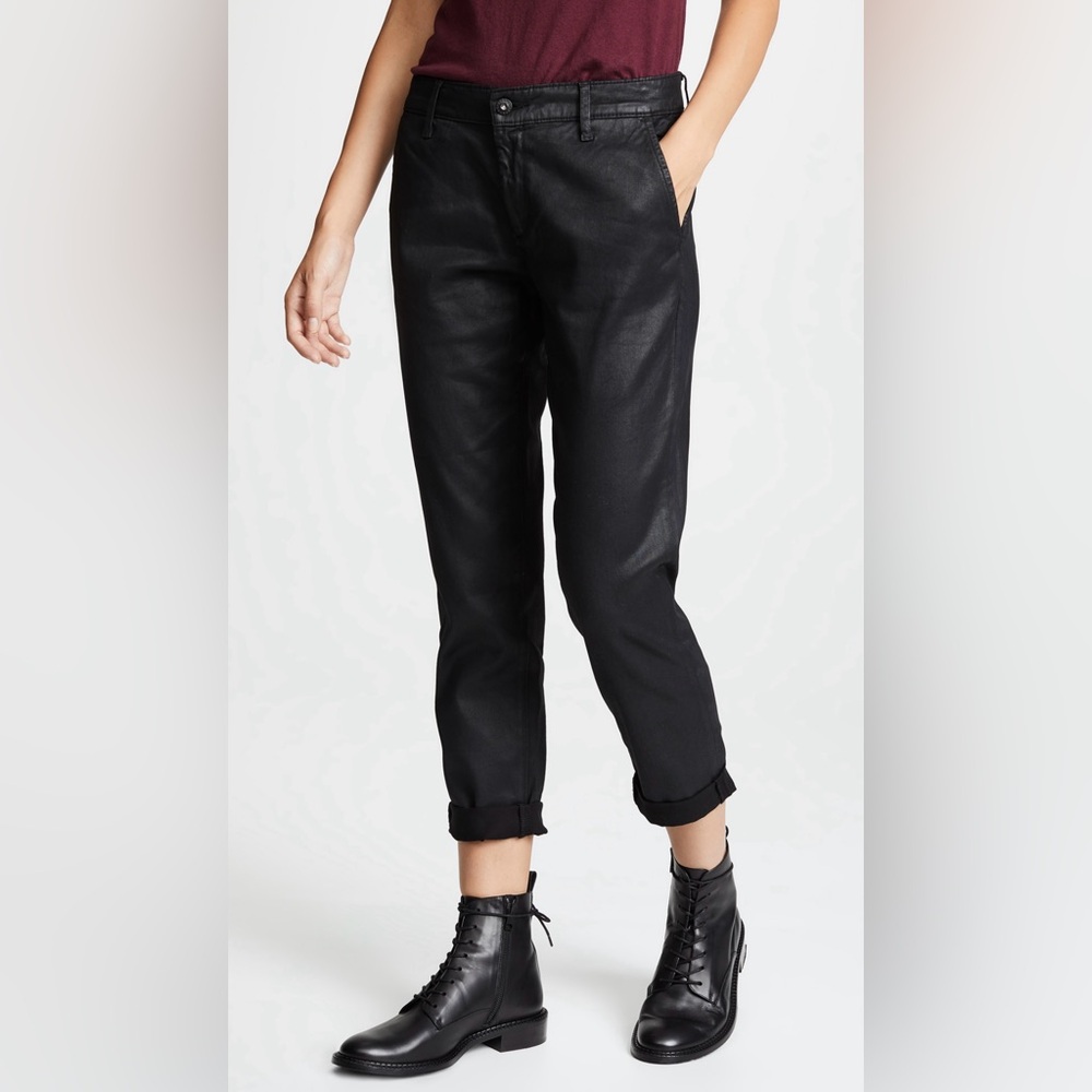 Super stylish AG Caden coated leather like pants. Brand new with tags. Size 25
